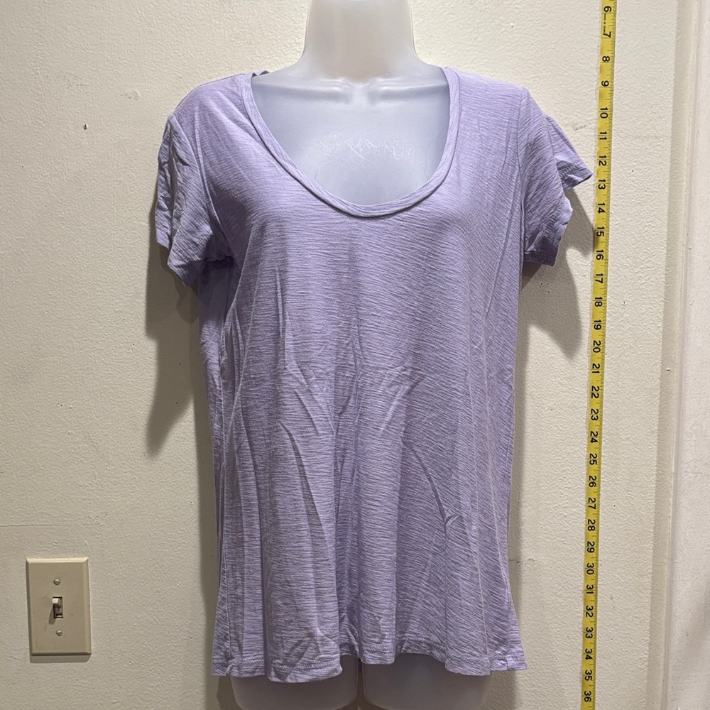 James Perse Light Purple Short Sleeve Top